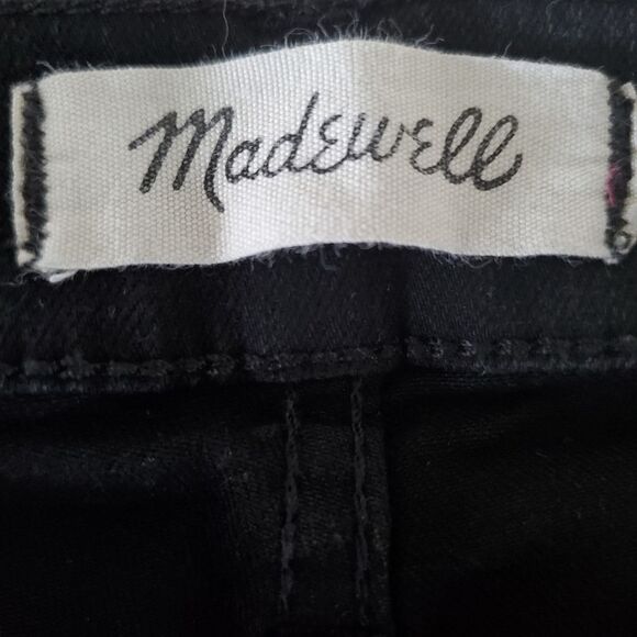 Madewell Roadtripper Jeans Women Size 26 Black Stretch Cotton Blend Mid-Rise - Picture 7 of 9